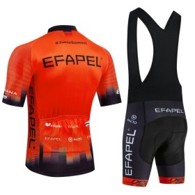 Set Fietsshirt + Korte Koersbroek 2024 Efapel Oranje